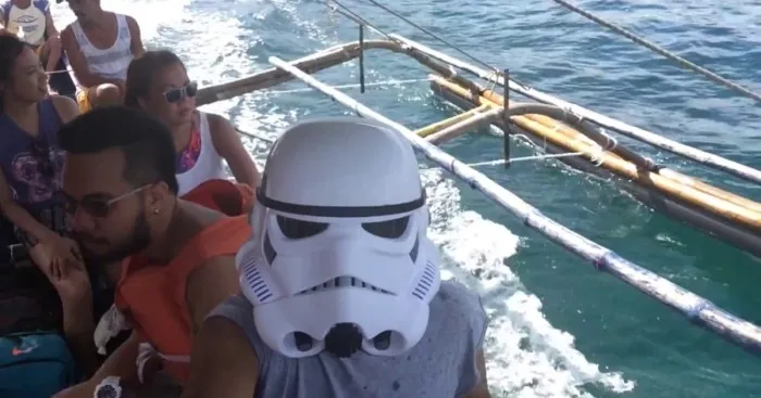 I Trekked Mount Pundaquit In Zambales, Philippines Wearing A Stormtrooper Helmet