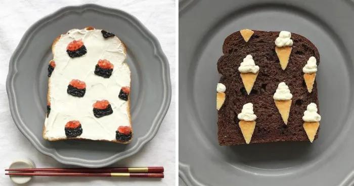 Woman Turns Her Boring Breakfast Toast Into Art