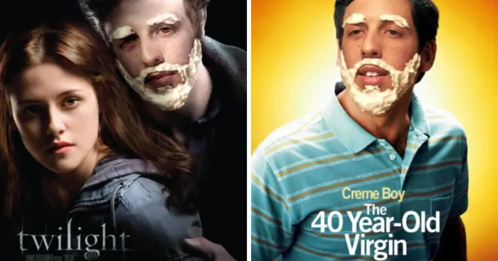 Guy Photoshops His Shaving Creme Character 'Creme Boy' In Movie Posters