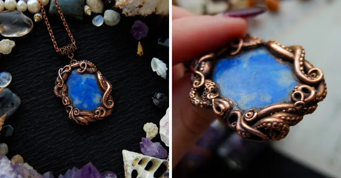 I Make Nature-Inspired Copper Electroformed Jewerly