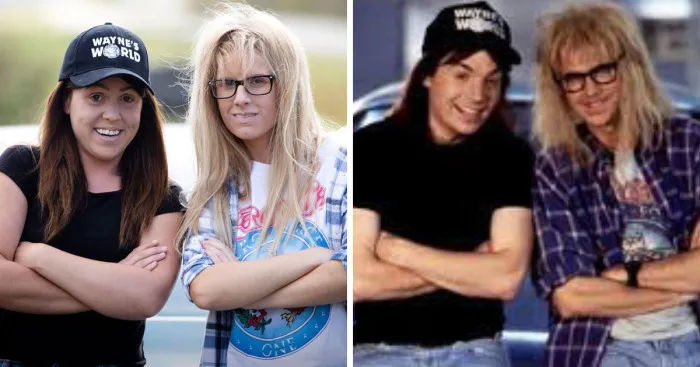 Sisters Dress Up As Wayne & Garth For Halloween In Honor Of Wayne's World's 25th Anniversary