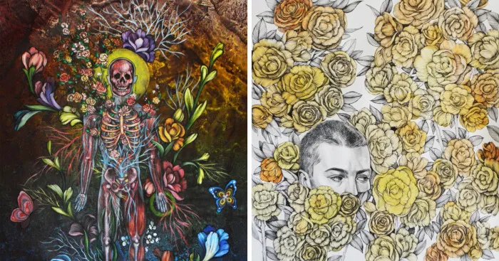 In-Between Leaves:  A Series Of Artworks Inspired By The Natural World We Live In