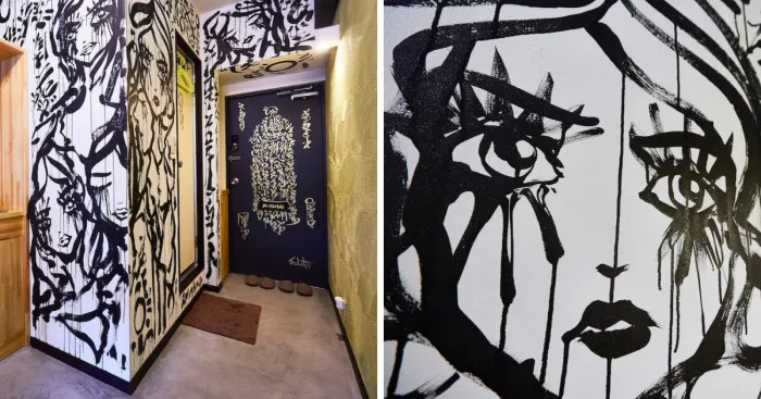 I Painted A Mural On The Walls Of An Airbnb I Was Staying At And The Host Refunded My Stay