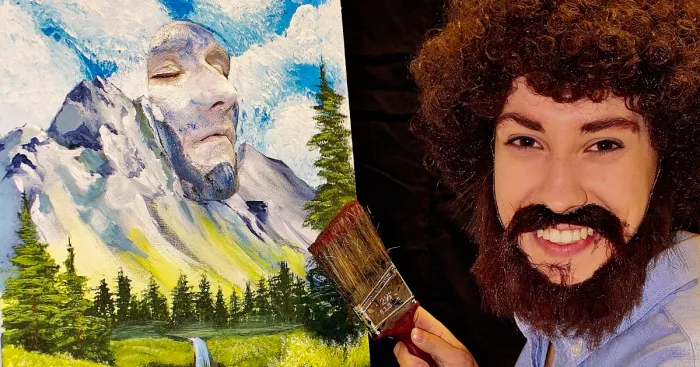 A Happy Little Costume Inspired By Bob Ross