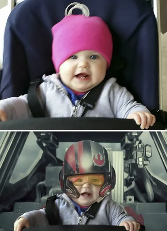 Mi hermano me manda fotos de mi sobrina, yo las photoshopeo y se las devuelvo