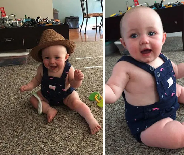 Papá la vistió para llevarla a la guardería. ¿Camiseta para qué?