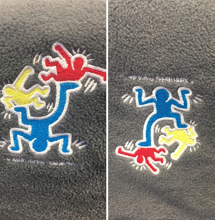 Logo For A Children’s Hospital. Right Side Up Is A Man Juggling/Playing With Kids. Upside Down Is An Angry Man Stomping On Kids
