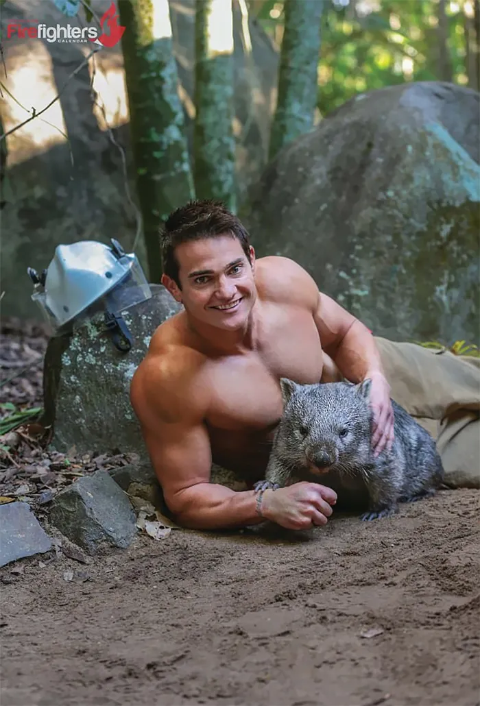 Australian Firefighters Pose With Animals For Charity, And The Photos Are So Hot It May Start Fires