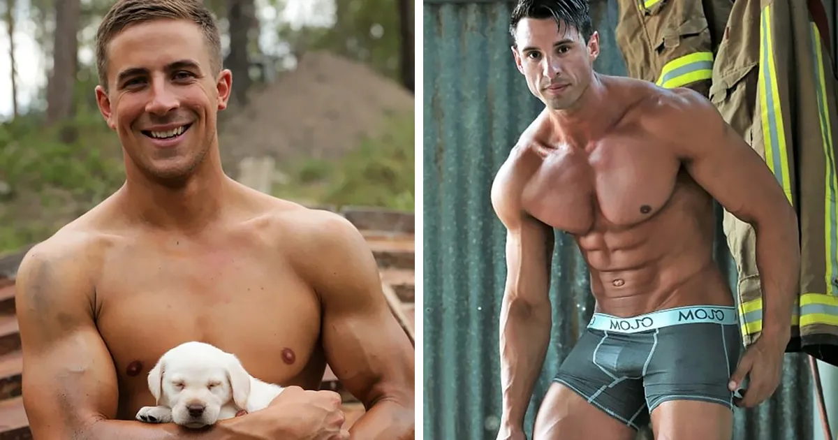 Estos bomberos australianos posan con animales en un calendario benéfico, y las fotos podrían causar incendios