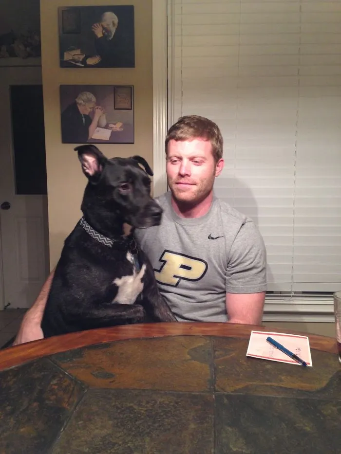 Buck Thinks He Should Be Allowed To Sit At The Table Too!