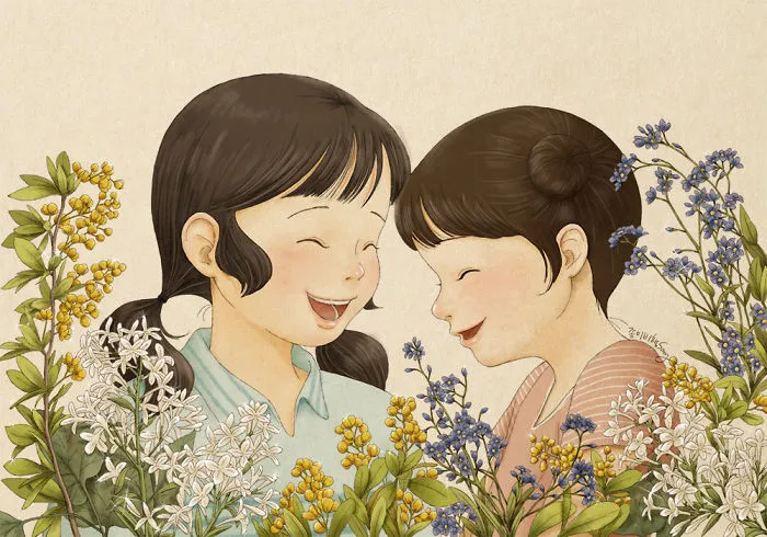 Korean Artist Illustrates Her Memories Of Growing Up With A Sister