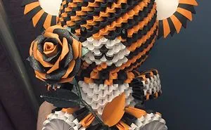 3d Origami Halloween Bear By Papergirl!