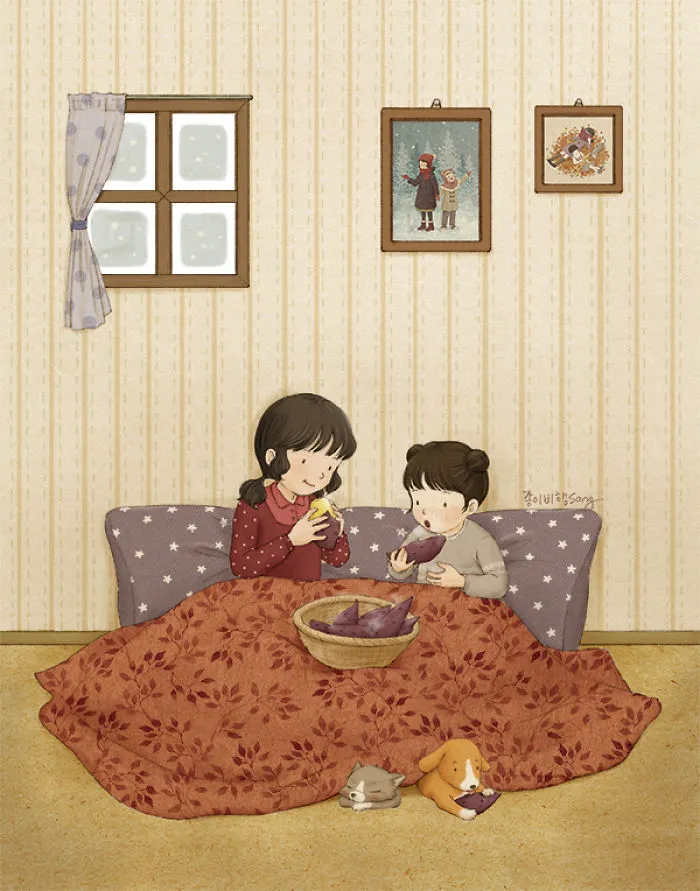 Korean Artist Illustrates Her Memories Of Growing Up With A Sister