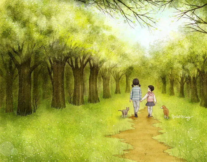 Korean Artist Illustrates Her Memories Of Growing Up With A Sister