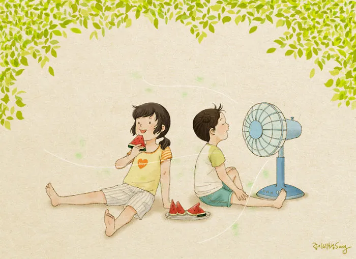 Korean Artist Illustrates Her Memories Of Growing Up With A Sister