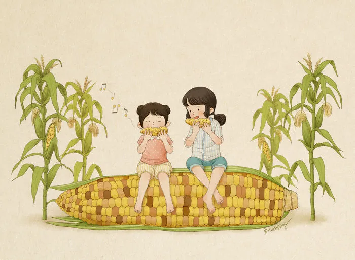 Korean Artist Illustrates Her Memories Of Growing Up With A Sister