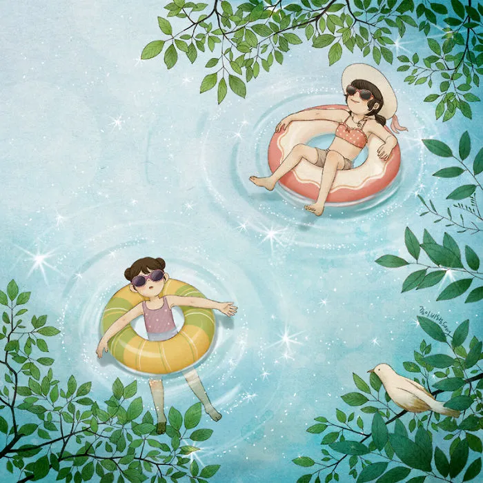 Korean Artist Illustrates Her Memories Of Growing Up With A Sister