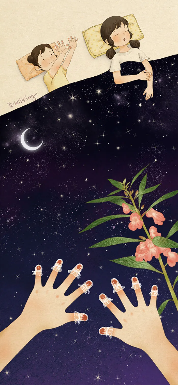 Korean Artist Illustrates Her Memories Of Growing Up With A Sister