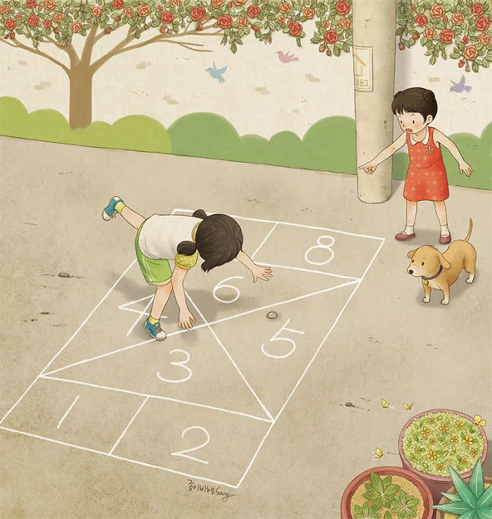 Korean Artist Illustrates Her Memories Of Growing Up With A Sister