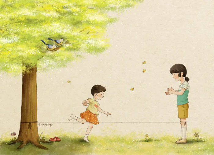 Korean Artist Illustrates Her Memories Of Growing Up With A Sister