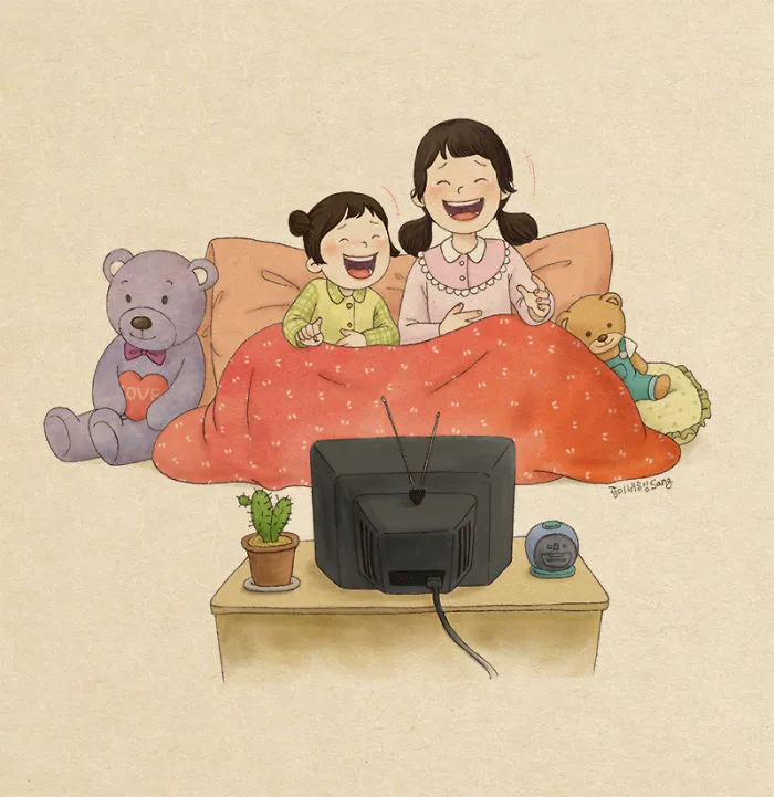 Korean Artist Illustrates Her Memories Of Growing Up With A Sister