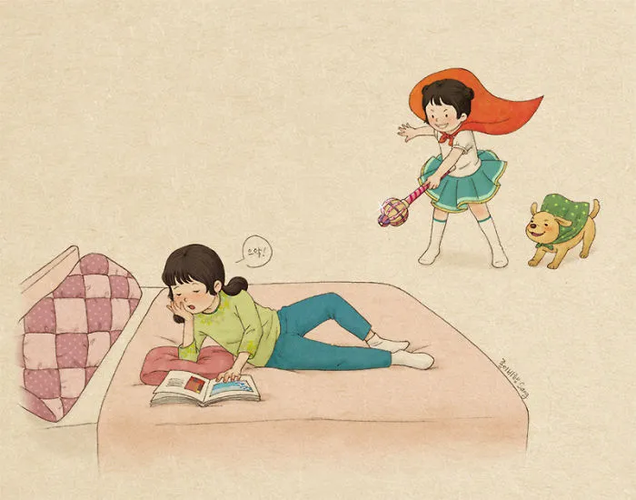 Korean Artist Illustrates Her Memories Of Growing Up With A Sister