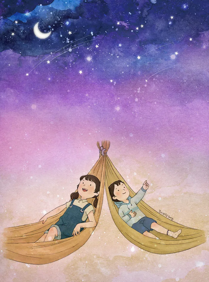 Korean Artist Illustrates Her Memories Of Growing Up With A Sister
