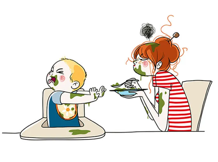 Darle de comer es frustrante para ambos