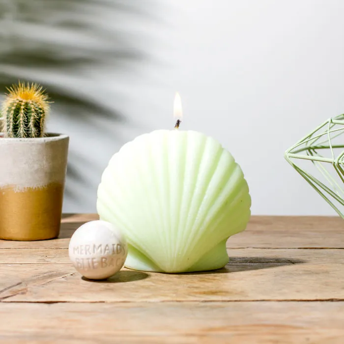 This Dreamy Mermaid Shell Candle Contains Hidden Treasure