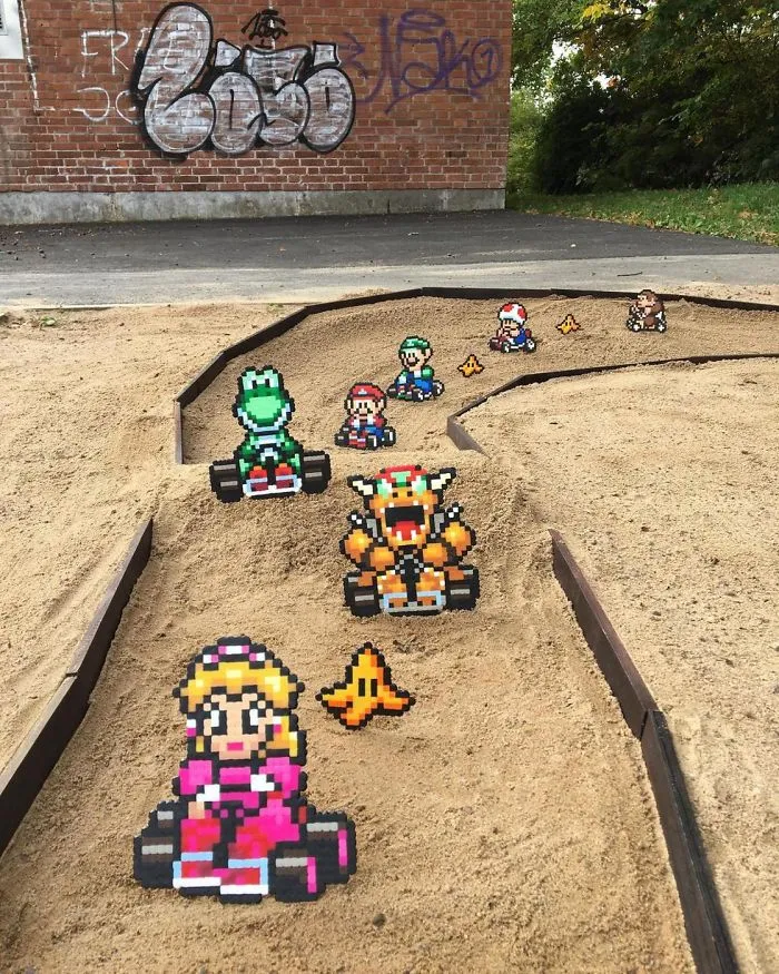 Someone Is ‘Vandalising’ Streets With Pixel Art, And The Result Is Awesome