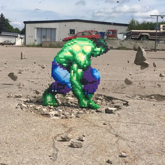 Someone Is ‘Vandalising’ Streets With Pixel Art, And The Result Is Awesome