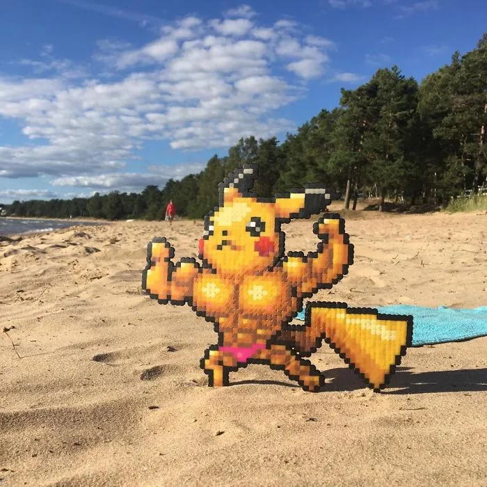 Alguien está "vandalizando" las calles con arte pixelado, y el resultado es genial