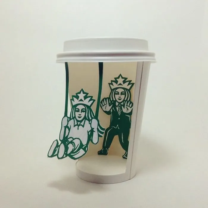 Artist Reveals The Hidden Life Of Starbucks' Mermaid By Transforming Their Cups