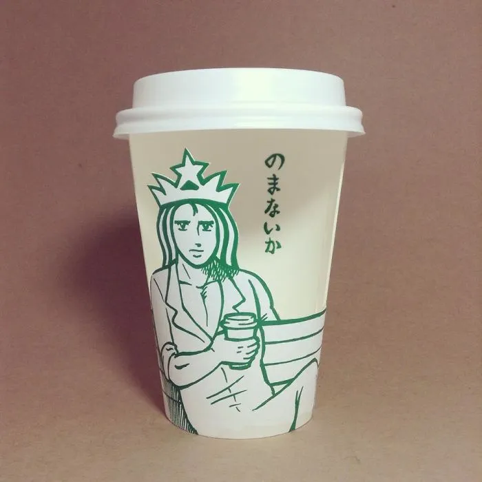Artist Reveals The Hidden Life Of Starbucks' Mermaid By Transforming Their Cups