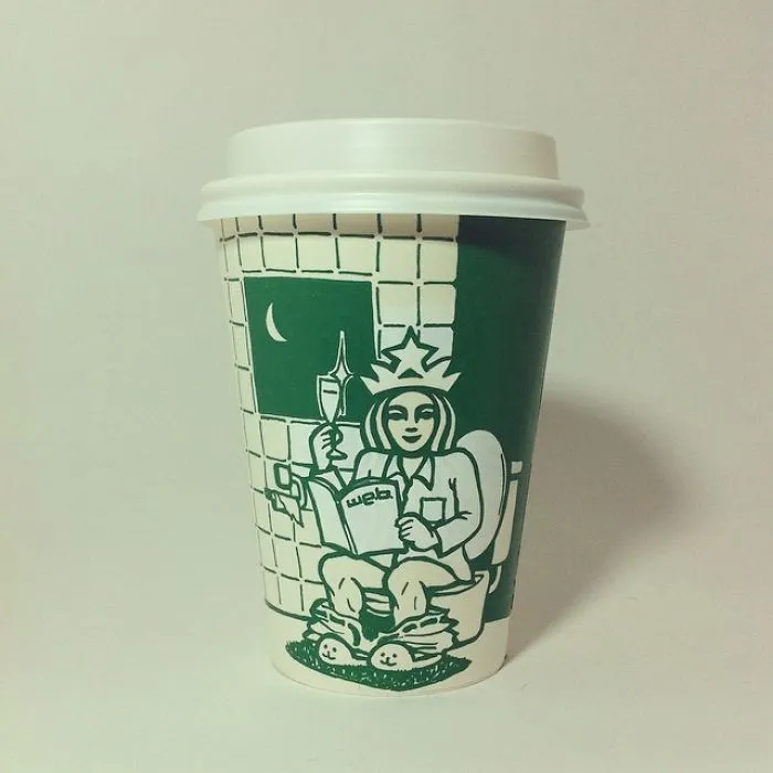 Artist Reveals The Hidden Life Of Starbucks' Mermaid By Transforming Their Cups