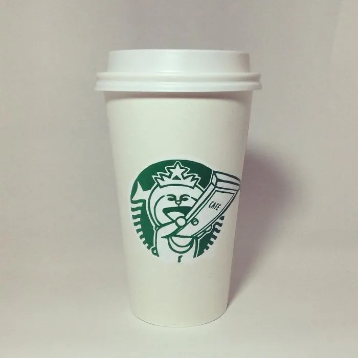 Artist Reveals The Hidden Life Of Starbucks' Mermaid By Transforming Their Cups