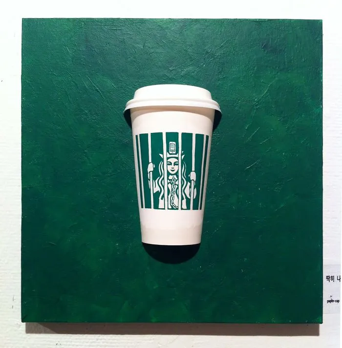 Artist Reveals The Hidden Life Of Starbucks' Mermaid By Transforming Their Cups