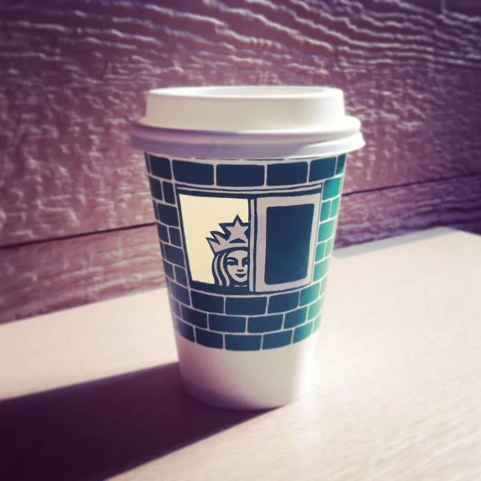 Artist Reveals The Hidden Life Of Starbucks' Mermaid By Transforming Their Cups