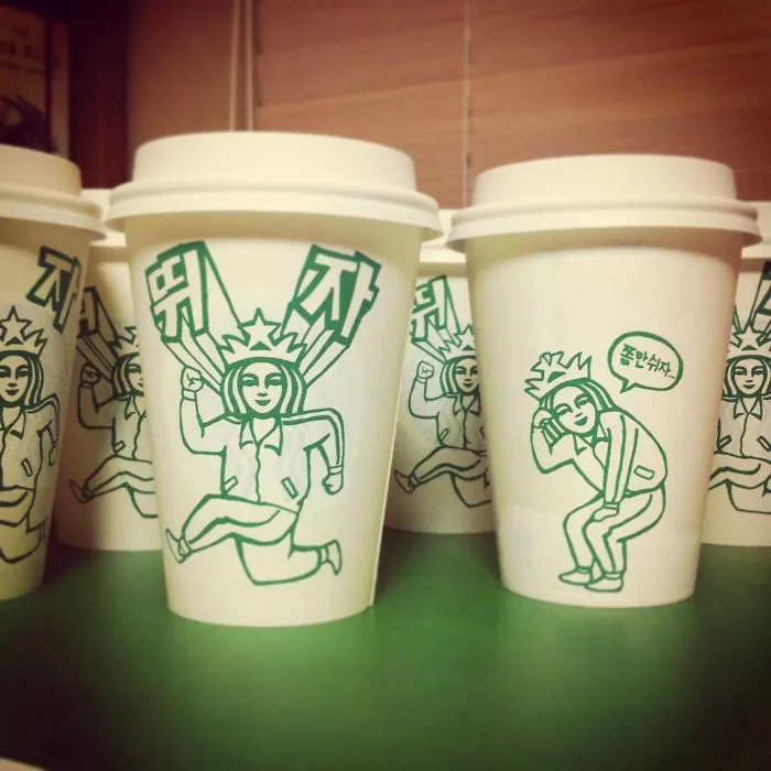 Artist Reveals The Hidden Life Of Starbucks' Mermaid By Transforming Their Cups