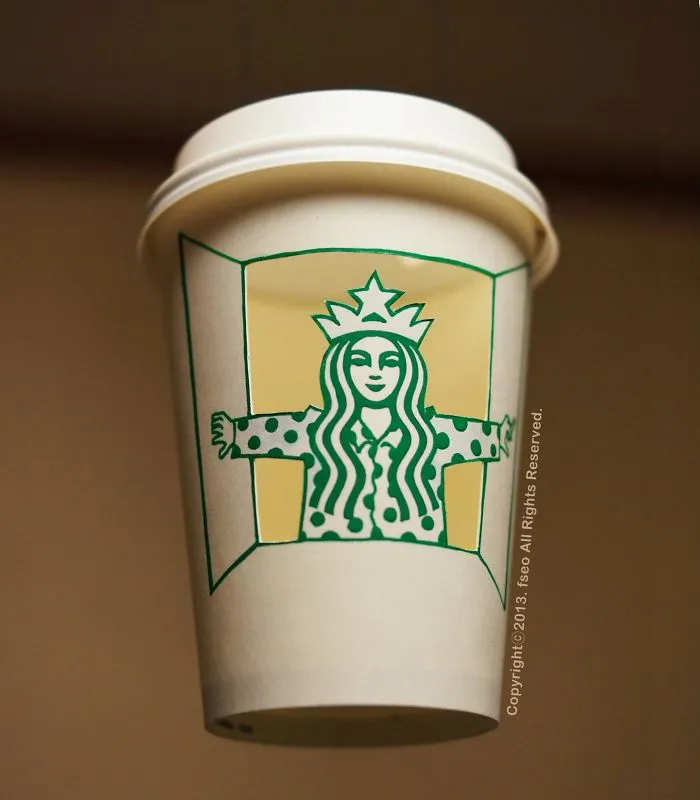 Artist Reveals The Hidden Life Of Starbucks' Mermaid By Transforming Their Cups