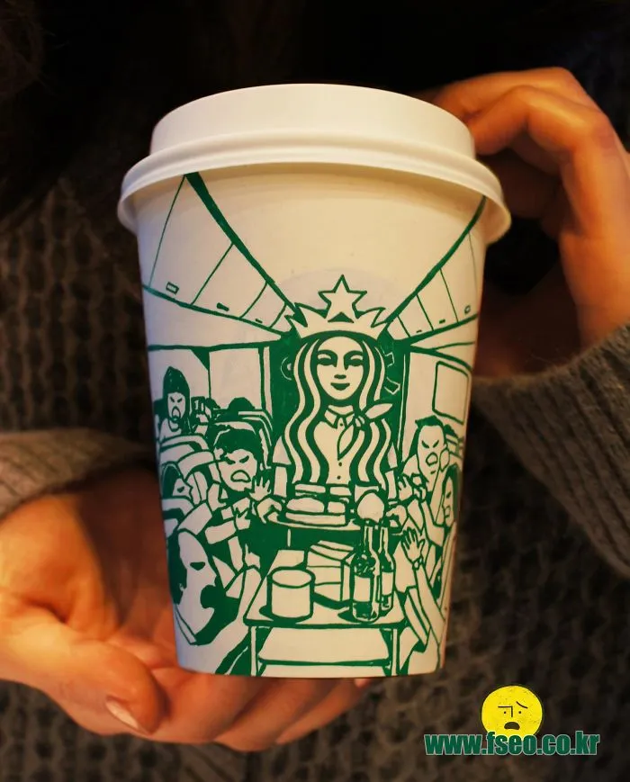 Artist Reveals The Hidden Life Of Starbucks' Mermaid By Transforming Their Cups