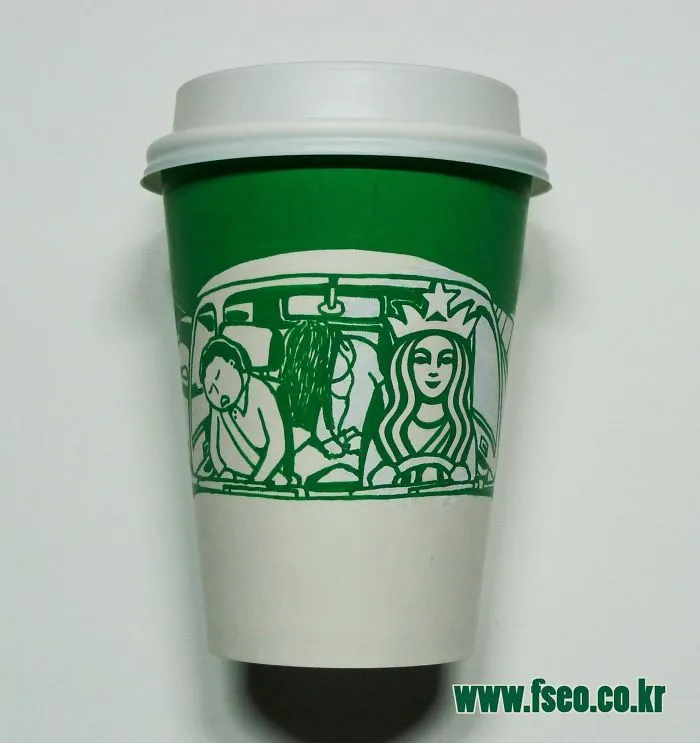 Artist Reveals The Hidden Life Of Starbucks' Mermaid By Transforming Their Cups
