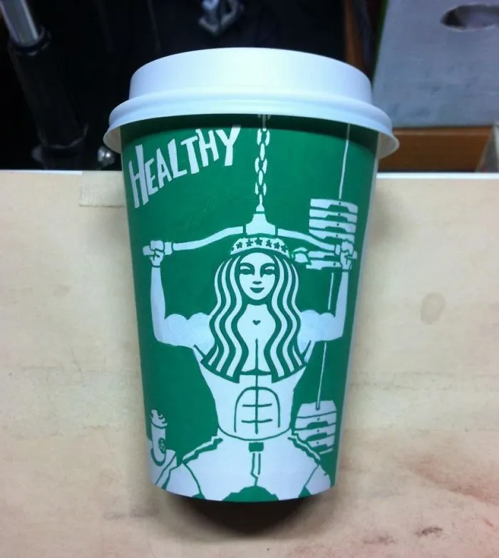 Artist Reveals The Hidden Life Of Starbucks' Mermaid By Transforming Their Cups