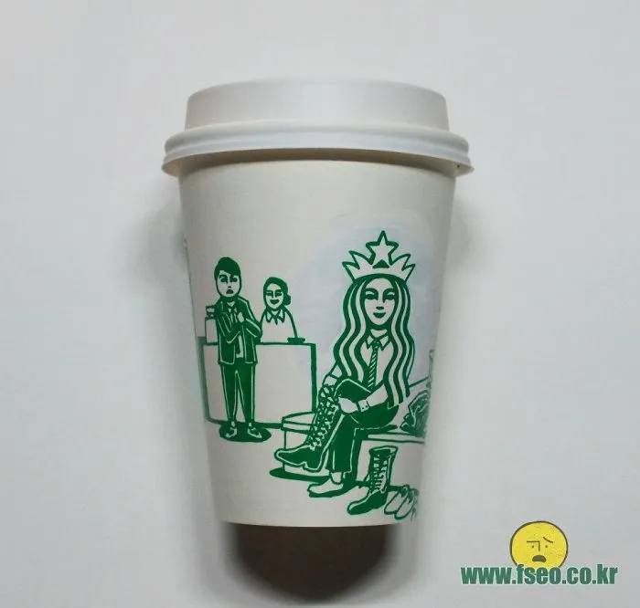 Artist Reveals The Hidden Life Of Starbucks' Mermaid By Transforming Their Cups