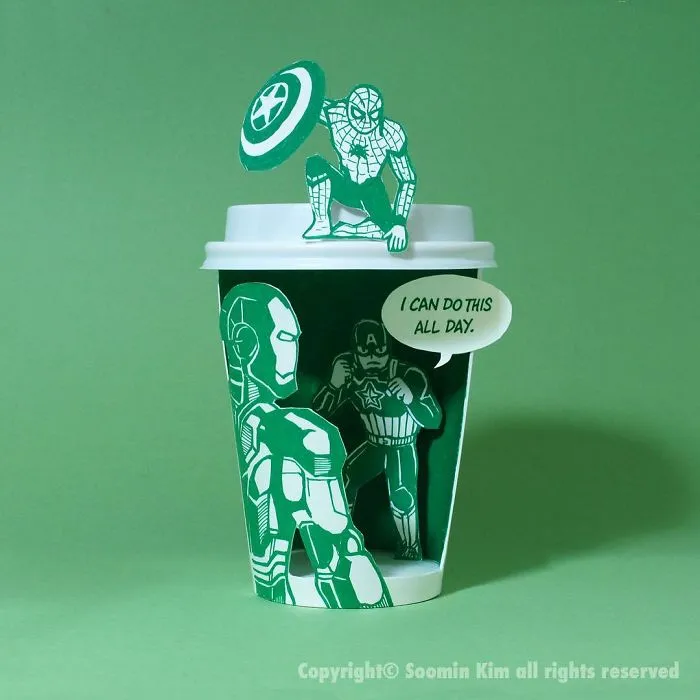 Artist Reveals The Hidden Life Of Starbucks' Mermaid By Transforming Their Cups