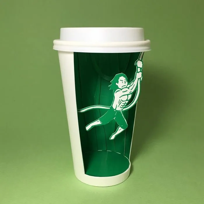Artist Reveals The Hidden Life Of Starbucks' Mermaid By Transforming Their Cups