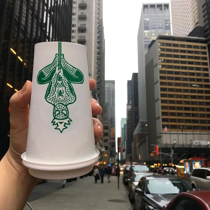 Artist Reveals The Hidden Life Of Starbucks' Mermaid By Transforming Their Cups