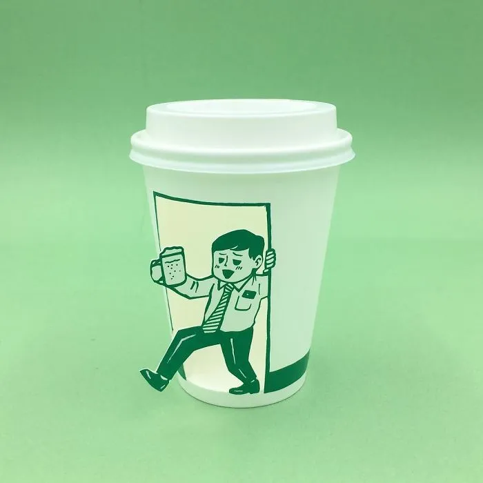 Artist Reveals The Hidden Life Of Starbucks' Mermaid By Transforming Their Cups