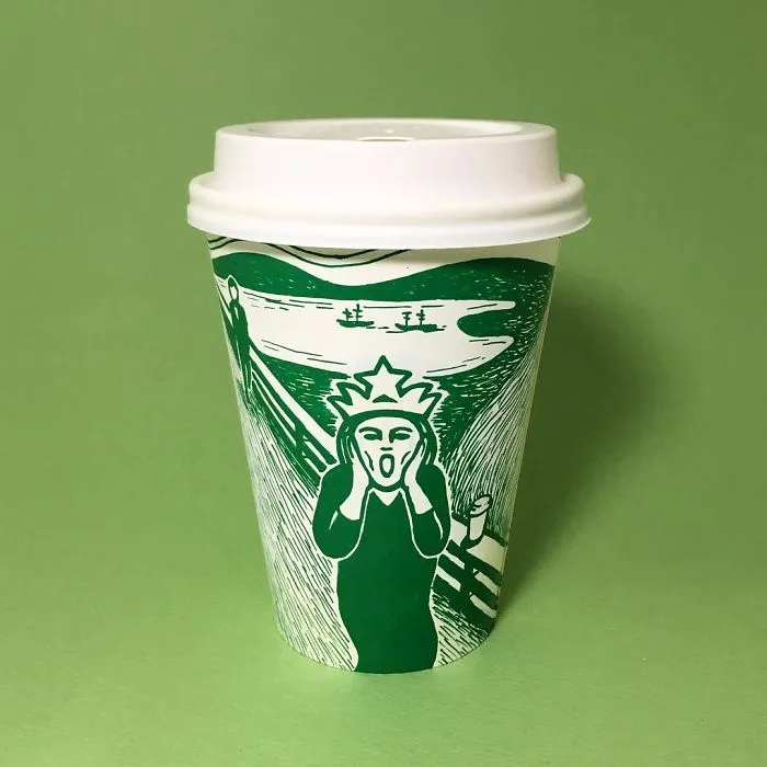Artist Reveals The Hidden Life Of Starbucks' Mermaid By Transforming Their Cups