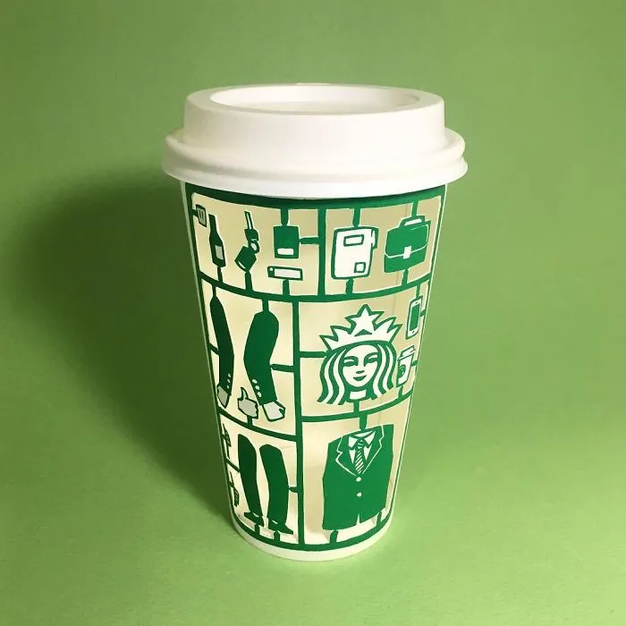 Artist Reveals The Hidden Life Of Starbucks' Mermaid By Transforming Their Cups